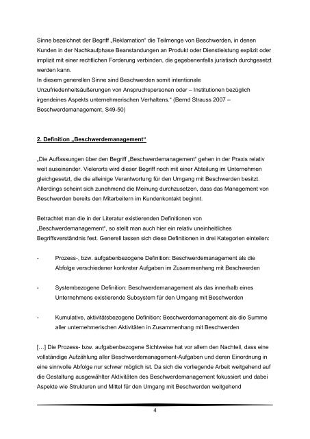 Beschwerdemanagement