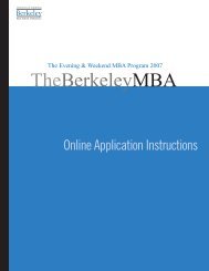 HAAS-EWMBA applica.6 - Berkeley MBA - University of California ...