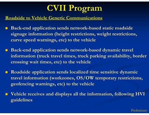 Commercial Vehicle Infrastructure Integration - Trucking Industry ...