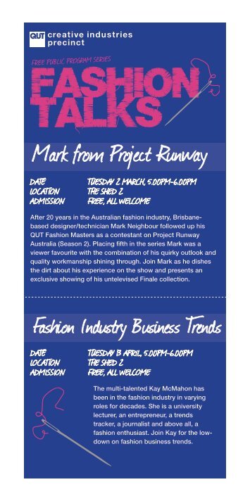 Mark from Project Runway - QUT | Creative Industries Precinct