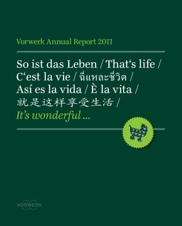 Vorwerk Annual Report 2011