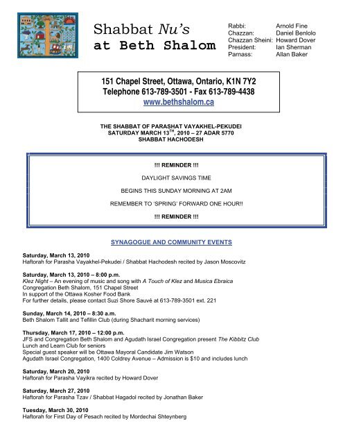 SN-2010-03-13 .pdf - Congregation Beth Shalom