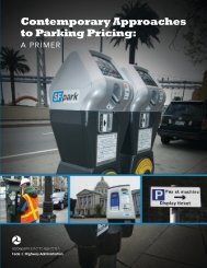 Contemporary Approaches to Parking Pricing: - FHWA Operations