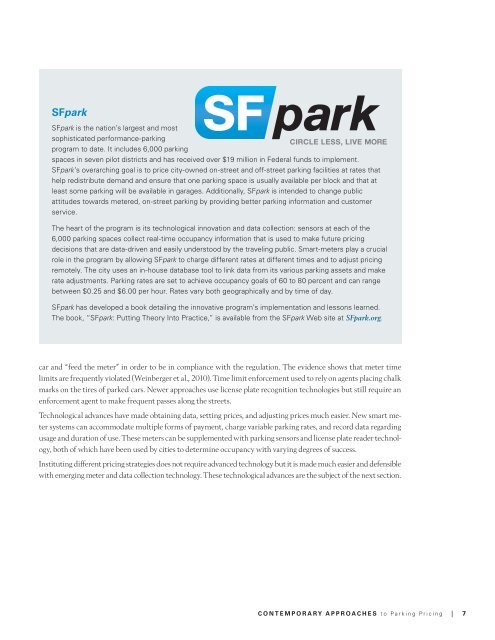 Contemporary Approaches to Parking Pricing: - FHWA Operations