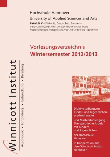 Vorlesungsverzeichnis Wintersemester 2012/2013 - Winnicott ...