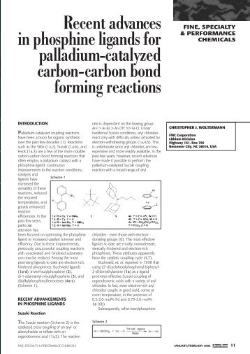 Recent advances in phosphine ligands for palladium-catalyzed ...