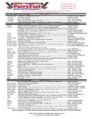 PerryFest Schedule - City of Perry, MI