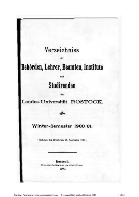 Studirenden - RosDok - Universität Rostock