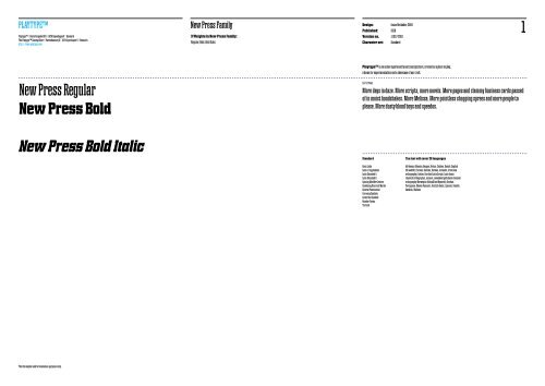 See full character set in type specimen:NewPress_Playtype.pdf