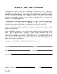 criminal records check consent form - Junction City School District