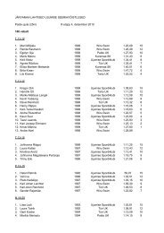 JÃ¤rvamaa lahtised SV ujumises III etapp 4.12.10 Paide protokoll