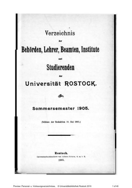 Akademische Institute. - RosDok - Universität Rostock