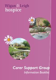 Carer support - Wigan & Leigh Hospice