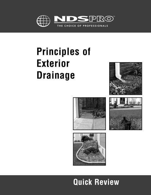 Principles of Exterior Drainage Quick Review - Drainage Solutions ...