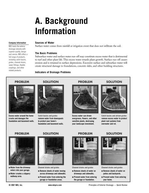 Principles of Exterior Drainage Quick Review - Drainage Solutions ...