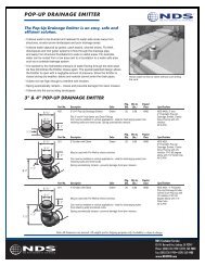 POP-UP DRAINAGE EMITTER - Drainage Solutions, Inc.