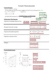 Formeln Thermodynamik - EIT Board