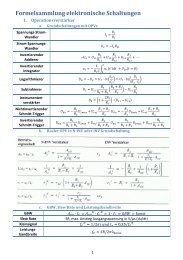 Formelsammlung elektronische Schaltungen - EIT Board