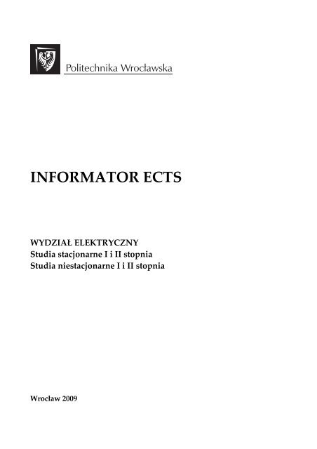 Informator Ects Wydziaå Elektryczny