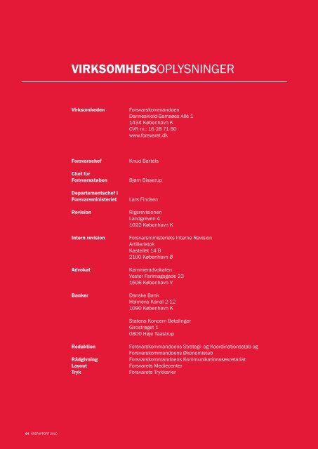 2010 ÃRSRAPPORT - Forsvarskommandoen