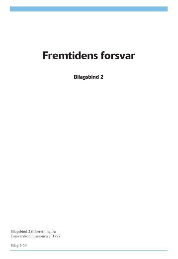 Bilagsbind 2 - Forsvarsministeriet