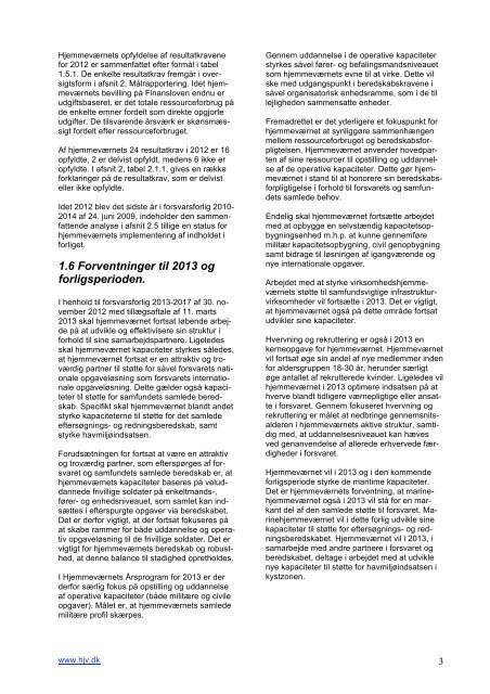 Ãrsrapport 2012, endelig udgave, 10 APR 2013 - Forsvarsministeriet