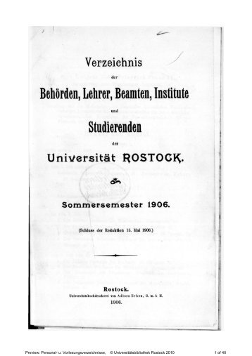Akademische Institute. - RosDok - Universität Rostock