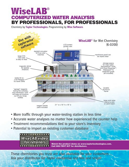 Computerized Water Analysis - Taylor Technologies