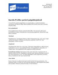 Karelia Profiloc parketi paigaldusjuhend - RM Stuudio