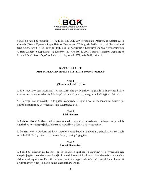 BONUSI MALUSI.pdf - Banka Qendrore e RepublikÃ«s sÃ« KosovÃ«s