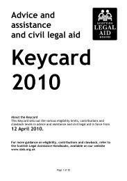 Advice and assistance and civil legal aid - Scottish Legal Aid Board