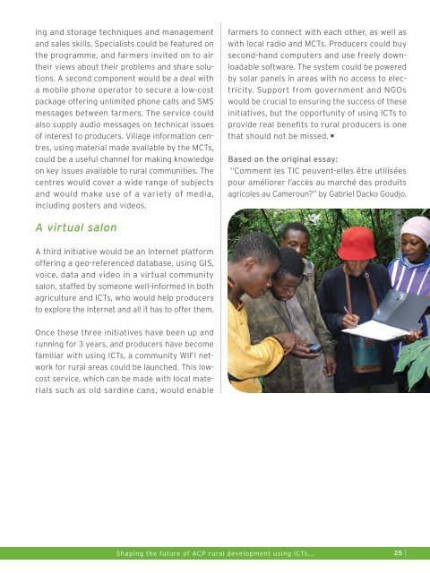 Emerging Voices in ICT and agriculture - CTA Publishing