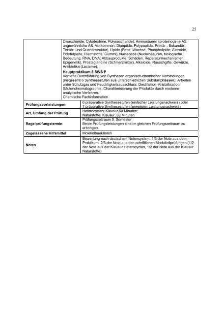 Modul-Handbuch zum Bachelor-Studiengang ... - Institut fÃ¼r Chemie