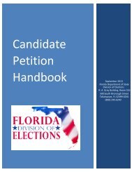 Candidate Petition Handbook - Florida Division of Elections