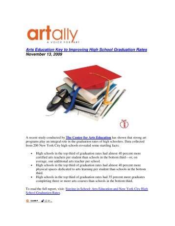 "Art Education Key to Improving High School Graduation Rates", as a