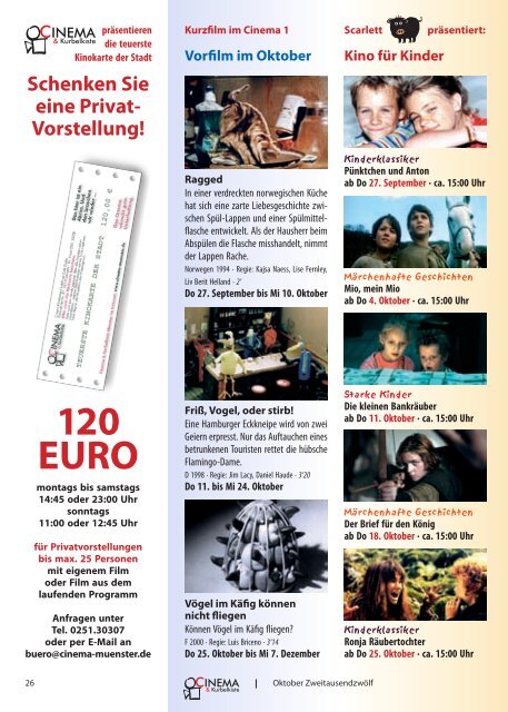 120 EURO - Cinema, Kurbelkiste und Die Linse