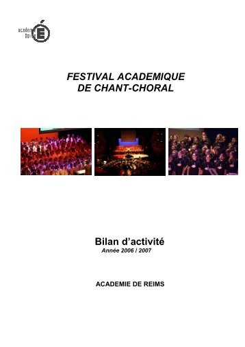 bilan d'activité 2006/2007 - Académie de Reims