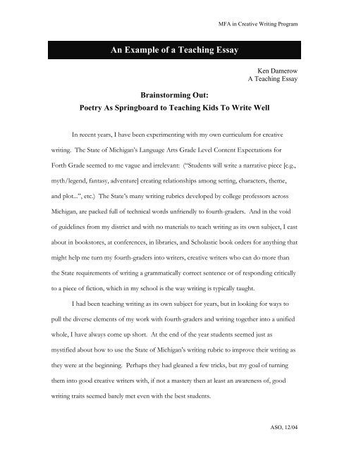 essay about teachers Example teaching essays