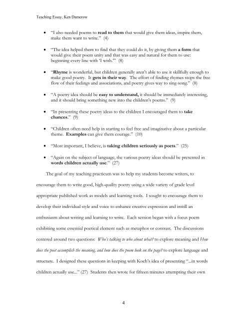 An Example of a Teaching Essay - Goddard College's Intranet