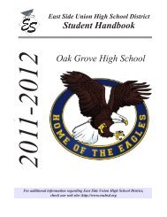 Student Handbook Oak Grove High School - East Side Union High ...