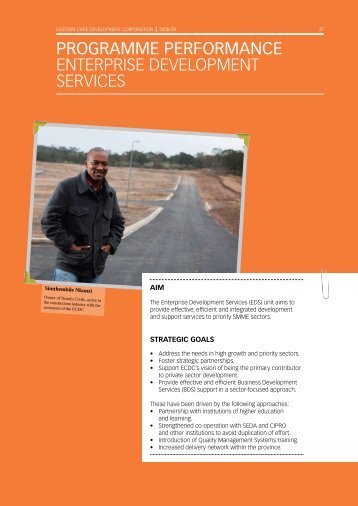 Development Services - Eastern Cape Development Corporation