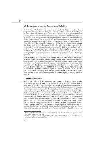 Ertragsbesteuerung der Personengesellschaften Â§ 3 Â§ 3 - Nomos