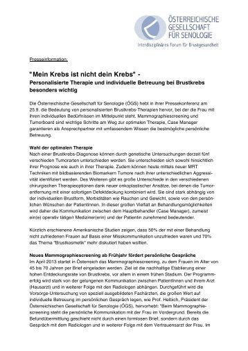 Download Presseinformation - Ãsterreichische Gesellschaft fÃ¼r ...