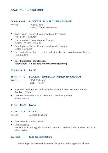 13. Alpiner Workshop.pdf - Ãsterreichische Gesellschaft fÃ¼r Senologie