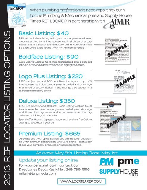 See package pricing & samples - BNP Media Directories and Buyers ...