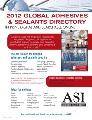 2012 global adhesives & sealants directory - BNP Media Directories ...