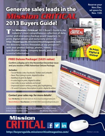 Mission CRITICAL - BNP Media Directories and Buyers Guides