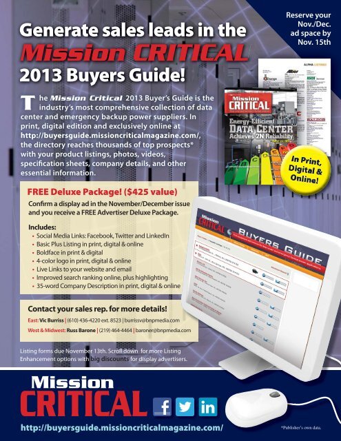 Mission CRITICAL - BNP Media Directories and Buyers Guides