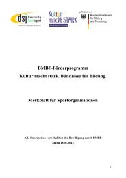 BMBF-Förderprogramm Kultur macht stark. Bündnisse für Bildung ...