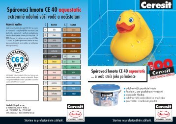SpÃ¡rovacÃ­ hmota CE 40 aquastatic - Ceresit